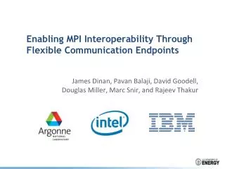 Enabling MPI Interoperability Through Flexible Communication Endpoints