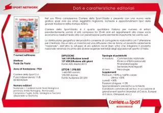 dati e caratteristiche editoriali
