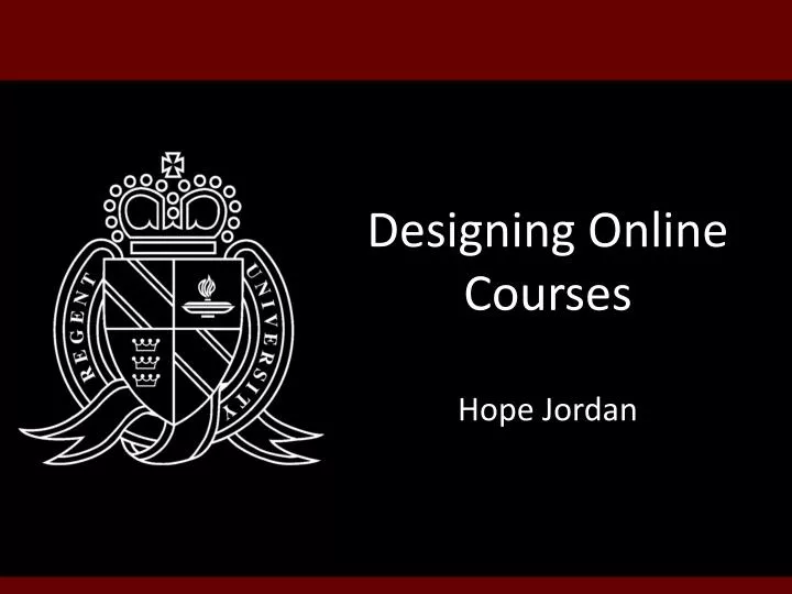 designing online courses hope jordan