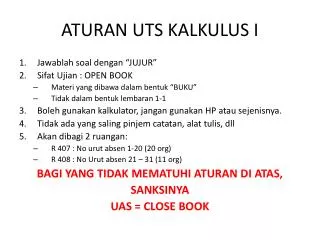 aturan uts kalkulus i