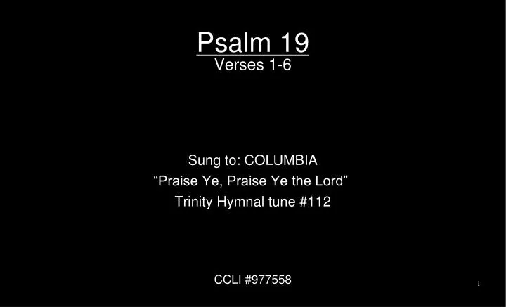 PPT - Psalm 19:1-4 The heavens declare the glory of God; the skies proclaim  the work of his hands. PowerPoint Presentation - ID:9547033