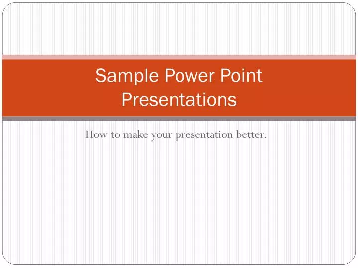 sample power point presentations