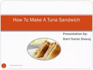 How To Make A Tuna Sandwich