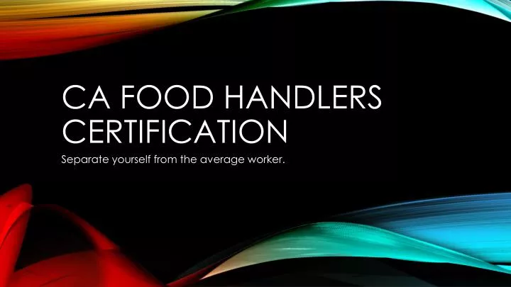 ca food handlers certification