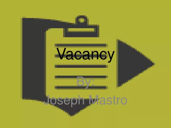 vacancy