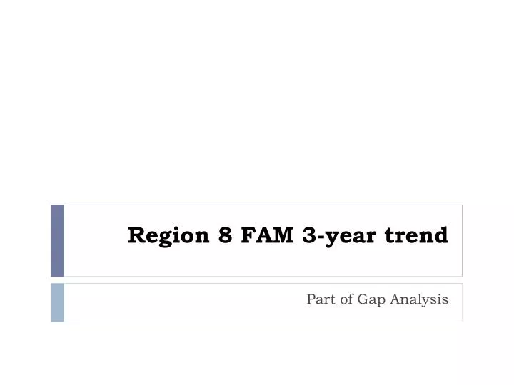 region 8 fam 3 year trend
