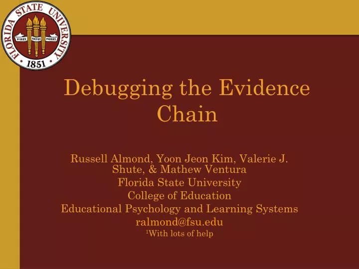 debugging the evidence chain