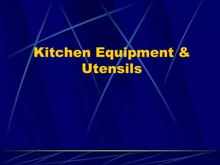 kitchen equipment utensils