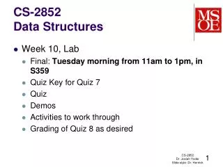 CS-2852 Data Structures