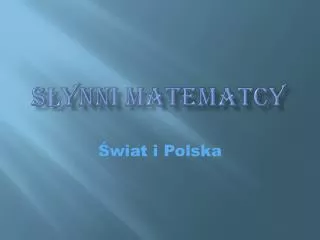 s ynni matematcy