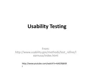 Usability Testing