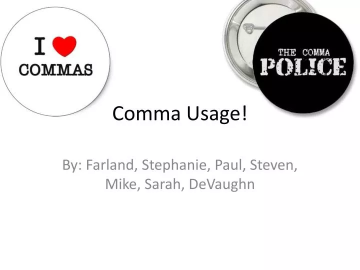 comma usage