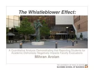 The Whistleblower Effect :