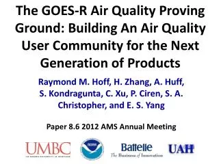 Paper 8.6 2012 AMS Annual Meeting