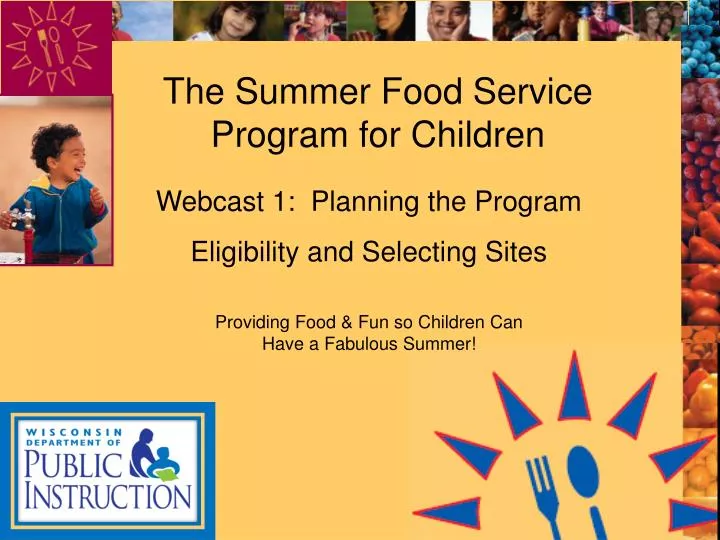 the summer food service program for children