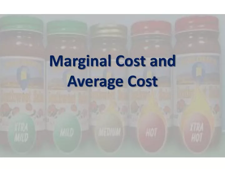 marginal cost and average cost