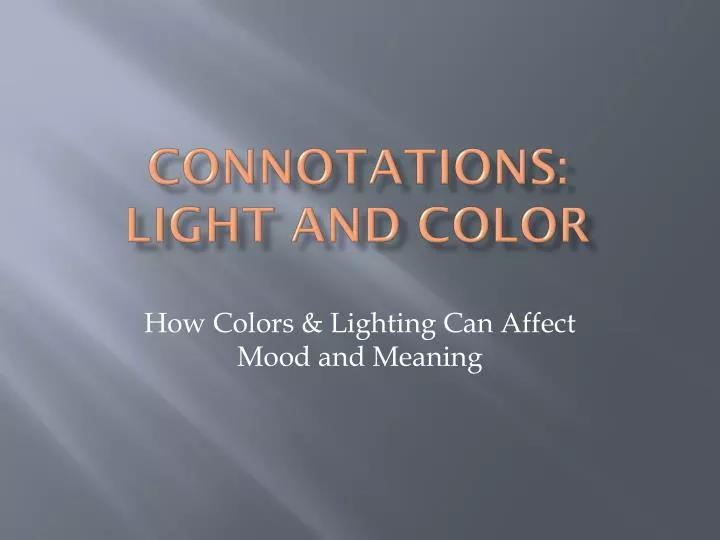 connotations light and color