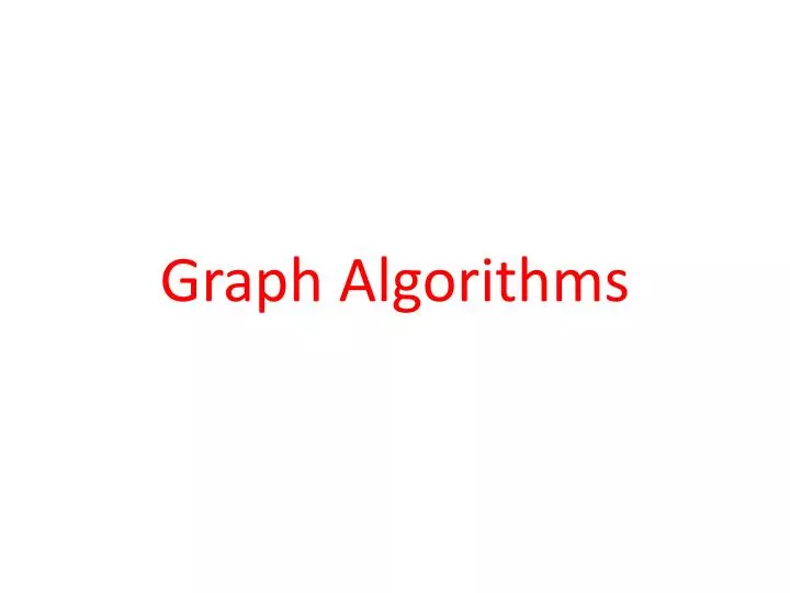 graph algorithms