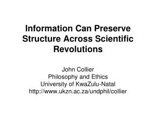 Information Can Preserve Structure Across Scientific Revolutions