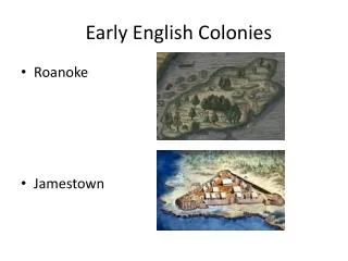 Early English Colonies