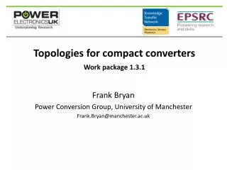 Topologies for compact converters