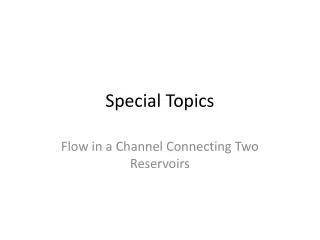 special topics