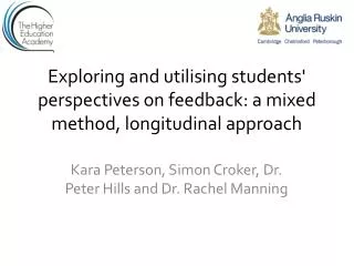 Exploring and utilising students' perspectives on feedback: a mixed method, longitudinal approach