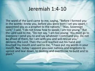 jeremiah 1 4 10