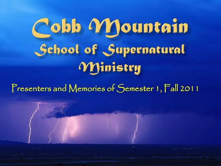 cobb mountain school of supernatural ministry