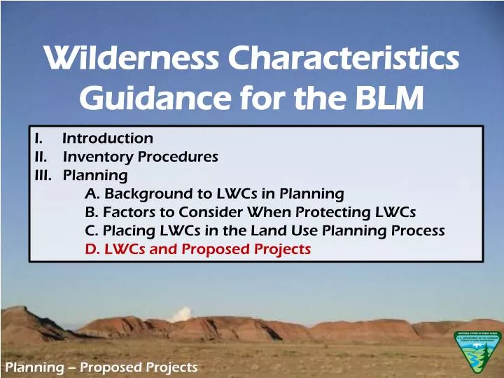 wilderness characteristics guidance for the blm