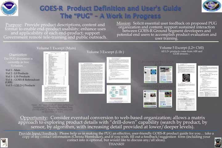 goes r product definition and user s guide the pug a work in progress