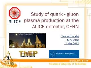 Study of quark - gluon plasma production at the ALICE detector, CERN