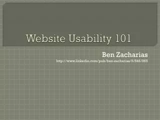 Website Usability 101