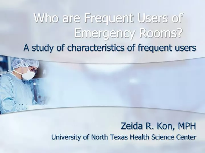 who are frequent users of emergency rooms