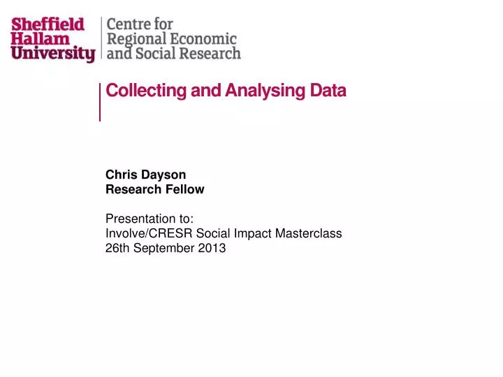 collecting and analysing data