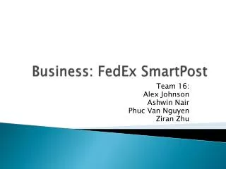 Business: FedEx SmartPost