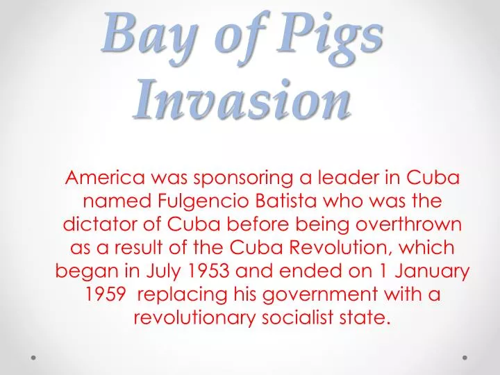 bay of pigs invasion