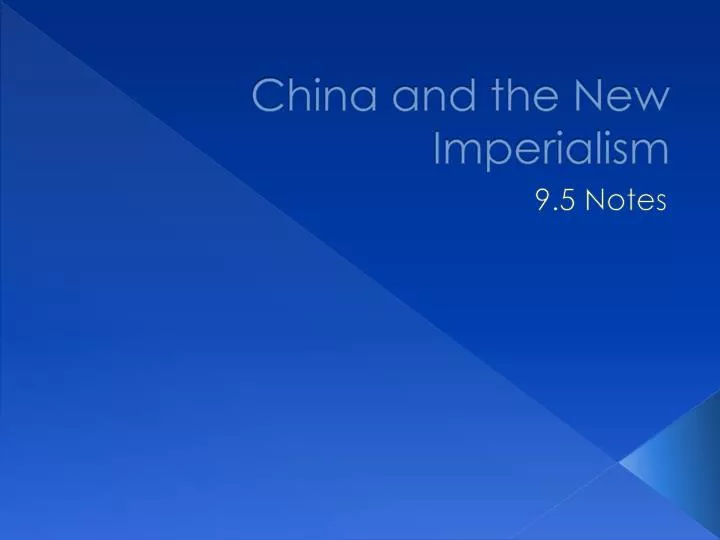 china and the new imperialism