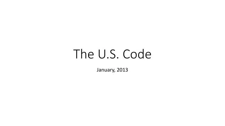 the u s code