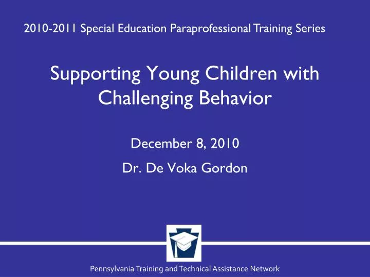 supporting young children with challenging behavior