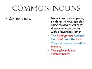 Common Nouns