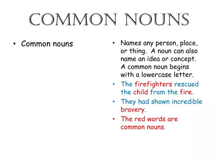 common nouns