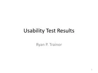 Usability Test Results
