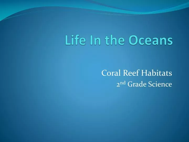 life in the oceans