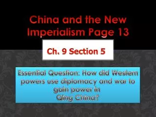 China and the New Imperialism Page 13