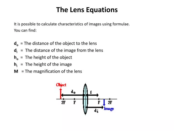 the lens equations