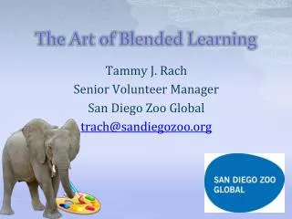 Tammy J. Rach Senior Volunteer Manager San Diego Zoo Global trach@sandiegozoo