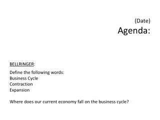 date agenda
