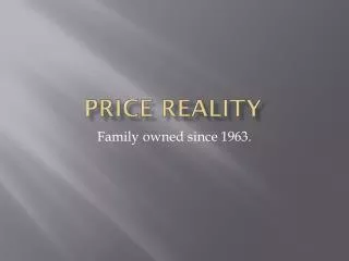Price Reality