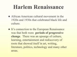 Harlem Renaissance